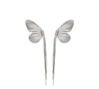 14K Gold Hollow Butterfly Drop Dangle Earrings for Women,Gentle Long Tassel Butterfly Wings Dangling Earrings,Charm Anniversary Party Jewelry Gifts, Long, Metal, Cubic Zirconia