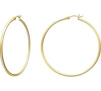 14K Gold Hoop Earrings for Women 14K Gold Earrings Classic Shiny Polished Round Big Hoop Earring for Women Womens Earring Hoops