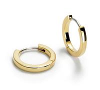 14K Gold Huggie Hoop Earrings | Versatile, Easy-To-Stack & Delicate 14K Gold Plated Hoops | Hypoallergenic, Water-Resistant & Tarnish-Free | Stylish Gold Hoops | Stainless Steel Posts