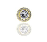14K Gold Men's Earrings - Fully Studded Moissanite Hip-Hop Studs. A Stylish Gift for the Modern Man's Collection,Father's Day Gifts for Dad