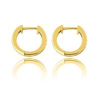 14K Gold Over S925 Silver Moissanite Earrings, Hip-Hop Style Circular Earrings, A Fashionable Choice for Trendsetters or Special Events