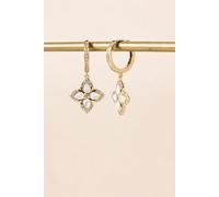 14K Gold Plated and Clover Earrings Jon Richard Gold One Size