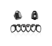 14K Gold Plated Grillz 2pcs Single Top & Bottom Teeth Caps Vampire Fangs Fake Grill Open Face Hip Hop Mouth Grills for Your Teeth Grillz for Women Men Rapper Costume Accessory, One Size, Brass, No