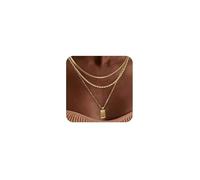 14K Gold Plated Layered Necklace Set for Women - 3PCS Stackable Chains with Pendant, Adjustable Choker & Herringbone Necklace | Trendy Everyday Jewelry, Ideal Choice for Her, Mom & Girlfriend
