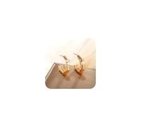14K Gold Plated Lightweight Chunky Open Hoops for Women，925 Silver Plated Hypoallergenic Small Trendy Gold Hoop Cubic Zirconia Stud Earrings Everyday Jewelry Gifts(Gold)