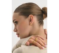 14K Gold Plated Silver Tiny Huggie Hoop Earrings Elk & Bloom Gold One Size