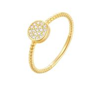 14K Gold Rings for Women Real Gold, Wedding Rings 585 Yellow Gold with White Round Shape Moissanite Comfort Fit Size Q 1/2