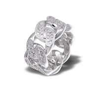 14K Gold Round Cut Cuban Moissanite Ring, Hip-Hop Ring, Timeless Accessory for the Gentleman