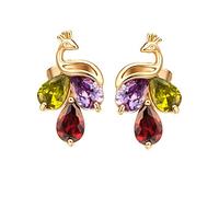 14K Gold Stud Earrings for Women, Phoenix with Waterdrop Moissanite Helix Cartilage Stud Earrings for Women Gold