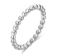14K Gold Thin Beaded Full Bead Twisted Rope Rings for Women,2mm Stainless Steel Beaded Band Engagement Ring Classical Simple Plain Stackable Wedding Band Ring for Men Size 6-10, 10#