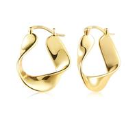 14K Gold Twist Hoop Earrings Women Twisted Geometric Hoop Earring Women