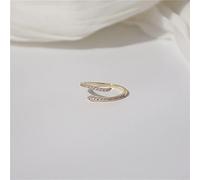 14k Real Gold Snake Cz Ring For Women Adjustable Open Design Pave Zircon Snake Ring Wedding Jewelry Gift