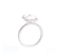 14K White Gold Ring Real, Wedding Band Women with Rectangle 3.5ct Moissanite Band White Gold Birthday Gift Size M 1/2