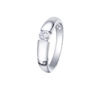 14K White Gold Rings, His Wedding Ring White Diamond Silver Band for Husband Size V 1/2