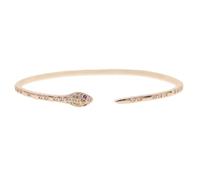 14K Yellow Gold Medusa Bracelet, Steling Silver Medusa Snake Charm Bracelets For Elegant Women, Cubic Zirconia Bracelet & Bangle Adjustable Pulseras Mujer, Animal Snake Bangles Cuff, Silver, no