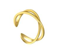 14K Yellow Gold Rings for Women, Wedding Bands Vintage Cross Adjustable Ring Gold Comfort Fit Size L 1/2