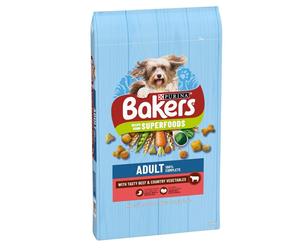 14KG / 28KG BAKERS COMPLETE DRY DOG FOOD - BEEF OR CHICKEN