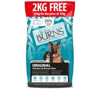 14kg Burns Dry Dog Food - 12kg + 2kg Free! * - Adult & Senior Original Chicken & Brown Rice (12kg + 2kg)
