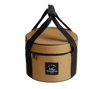 14L Camping Tableware Storage Bag Oxford Cloth Cutlery Storage Pouches Waterproof Travel Cutlery Carrying Bag Outdoor Supplies Khaki