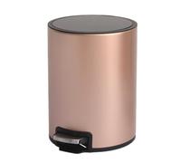 14L Champagne Gold Kitchen Trash Can, Steel Pedal Bin with Soft Close Lid and Inner Bucket, Durable and Stylish Waste Container for Home or Office