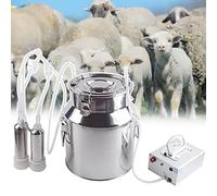 14L Electric Pulsation Milking Machine, Portable Electric Pulsation Milker, with 2 Teat Cups+ Stainless Steel Milk Bucket, Automatically Stop When Milk Full, for Livestock Home Farm,14L,Sheep