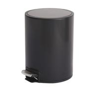 14L Modern Black Stainless Steel Trash Can with Soft Close Lid & Inner Bucket, Foot Pedal Operated, Ideal for Kitchen, Office, and Bathroom Use