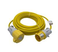 14m 110V Extension Cable, 2.50mm Heavy Duty Power Lead Made in UK with 16amp Plug & Coupler, Outdoor Industrial Extension Cord for Construction Site and Industrial Use