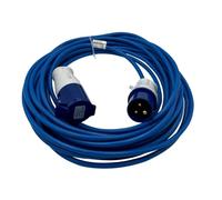 14m Extension Lead 240V 2.5mm Cable, 16 Amps Socket and Plug EN60309, IP44 Rated