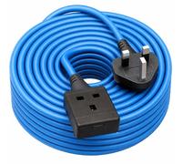 14m Extension Lead 240V Power Heavy Duty Mains Trailing Lead Made in UK 13A Single Socket and Plug | Indoor Outdoor Weather Resistant IP44 | 1.5mm Cable for Home Garden Workshop Garage and 240V Tools