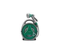 14M Garden Hose Reel Compact Portable Water Pipe 7 Adjustable Spray Gun Nozzles