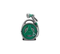 14M Garden Hose Reel Compact Portable Water Pipe 7 Adjustable Spray Gun Nozzles