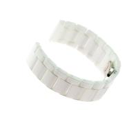 14mm 16mm 18mm 20mm 22mm White Ceramics Watch Bands Men Women Strap Bracelets(White,18mm)