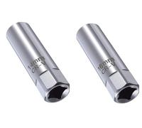 14mm 16mm Spark Plug Socket Set, 3/8" Drive Thin Wall Magnetic Removal Tool with Spring - 12 Point Automotive Spark Plug Wrench
