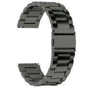 14mm 18mm 20mm 22mm 24mm Stainless Stee Watch Strap Men's And Women's Sports Wristbands(Black,22mm)