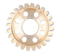 14mm 24 Teeth Brass Gear Wheel, 1.5 Modulus Brass for Motor Drive Gears, Self - Locking 24:1 Reduction Ratio with Robot Grid Pattern and Circular Slot Design