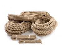 14mm / 50m Natural Jute Rope Twisted Braided Decking Garden Boating Cord Sash