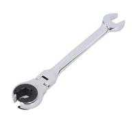 14mm 7.5 Inch Flare Nut Wrench Ratchet Open End 72 Teeth Flexible Head for Fuel Brake AC Lines Adjustable Angle