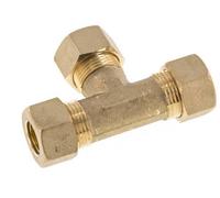 14mm Brass Tee Compression Fitting 89 Bar DIN EN 1254-2