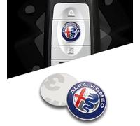 14mm Car Logo Remote Key Emblem Sticker Decoration Decal Accessories, for Alfa Romeo Tonale Stelvio MiTo Giulietta Giulia ALFA 4C,A-5PCS