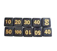 14mm Dices Set Colorful Six Sided Dices Cubes With Large Number Playings Round Block Kids Math Teaching Educational Toy Gaming Set