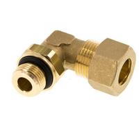 14mm & G3/8'' Brass Elbow Compression Fitting with Male Threads 89 bar NBR Adjustable DIN EN 1254-2