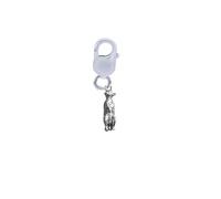 ** 14mm ** lobster Trigger Clasp with a TESH49 Meerkat Silver tone pendant charm