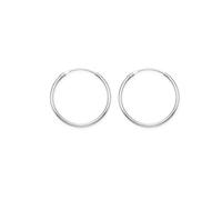 14mm Sterling Silver Hoop Earrings - SIZE: SMALL 14 mm x 1.4mm. Beware small & fiddly. 6226