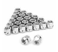 14mmx2 Chrome Aftermarket Wheel Lug Nuts, 24 PCS M14x2 Open End Cone Seat Bulge Acorn One-Piece Lug Nuts, for 2000-2014 F-ord F-150/Expedition/Lincoln Navigator, Sliver