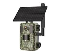14MP 4G Solar Hunting Trail Camera Color Night Vision PIR Motion Detection Outdoor Wildlife Tracking Cam Photo Trap Waterproof(4G Add 32GB)