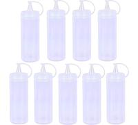 14oz Squeeze Bottles with Twist On Cap Lid Sauce Bottles Seasoning Dispensers Plastic BPA Free Perfect for Kitchen Condiments, Ketchup, Mayonnaise, Mustard, BBQ, Hot and Olive Oil 400ml (Pack of 9)