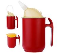 14oz Steel Spill Proof Adult Sippy Cup for Elderly, Straw Cup, Senior Handicap Drinking Aid for Tremors
