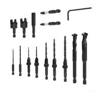 14PC Auger Drill Bit Set Hex Shank for Wood(14 Pcs)