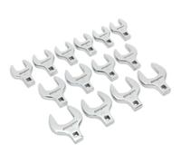 14pc Crows Foot Spanner Set - 1/2" Square Drive Metric Ratchet Handle Adapter