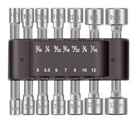 14PC Hex Socket Set Cr-V Steel For Impact Drills Metric for sae | High torque Cr-V steel, metric and for sae sizes, for impact driver compatible, anti-slip design, car repair kit